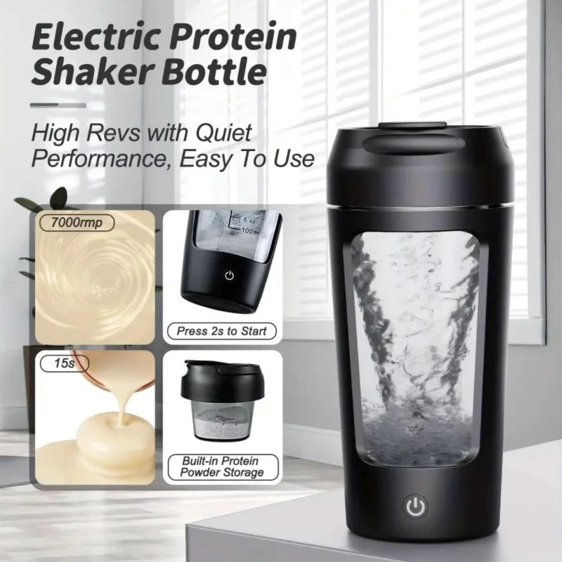 Electric Protein Powder Blender Cup Portable Automatic Type C Rechargeable Shaker Milkshake Sports Accompanying Fitness Blender