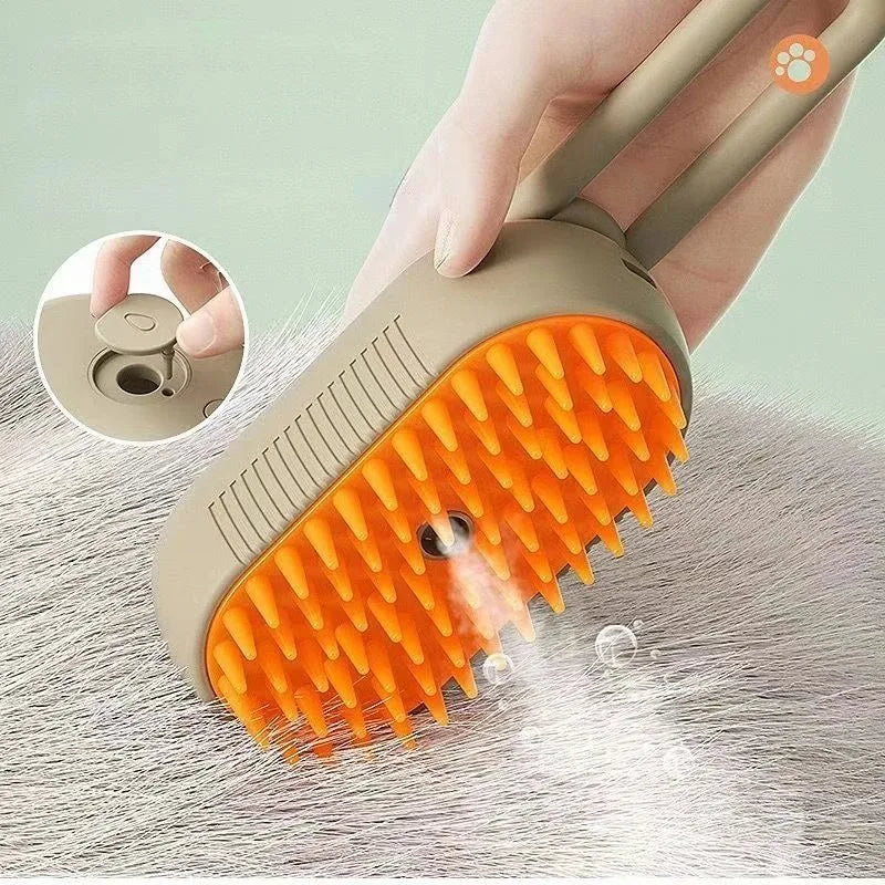 3In1 Cat Dog Pet Spray Massage Brush One Button Steam Spray Folding Rotatable Grooming tool Hair Bath Hair Removal Brush Comb