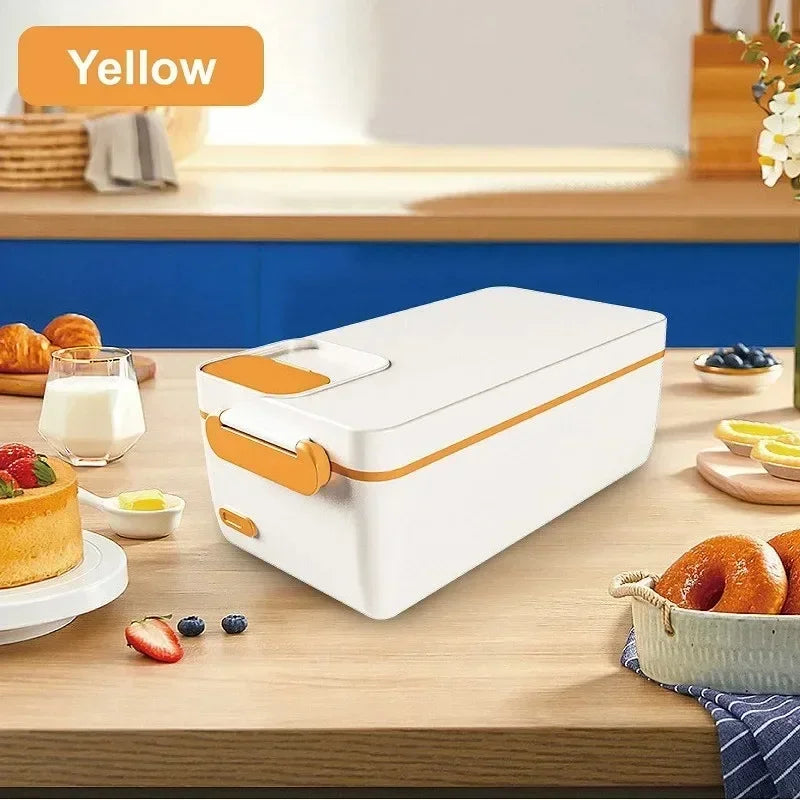 1L Portable USB Electric Lunch Box Camping Heated Insulated Lunch Box Rechargeable Heated Unplugged Rice Cooker Office Lunch Box