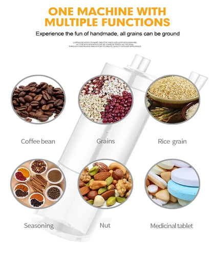 Portable Wood Grain Coffee Bean Grinder Stainless Steel Crank Manual Manual Handmade Coffee Grinder Mill Kitchen Tool Grinders