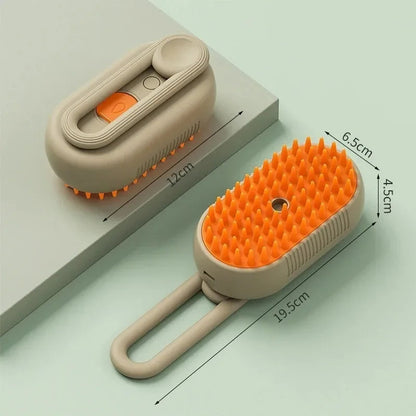 3In1 Cat Dog Pet Spray Massage Brush One Button Steam Spray Folding Rotatable Grooming tool Hair Bath Hair Removal Brush Comb