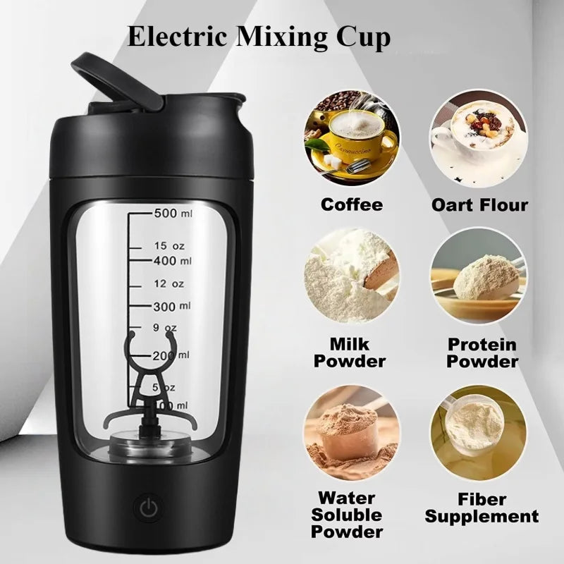 Electric Protein Powder Blender Cup Portable Automatic Type C Rechargeable Shaker Milkshake Sports Accompanying Fitness Blender